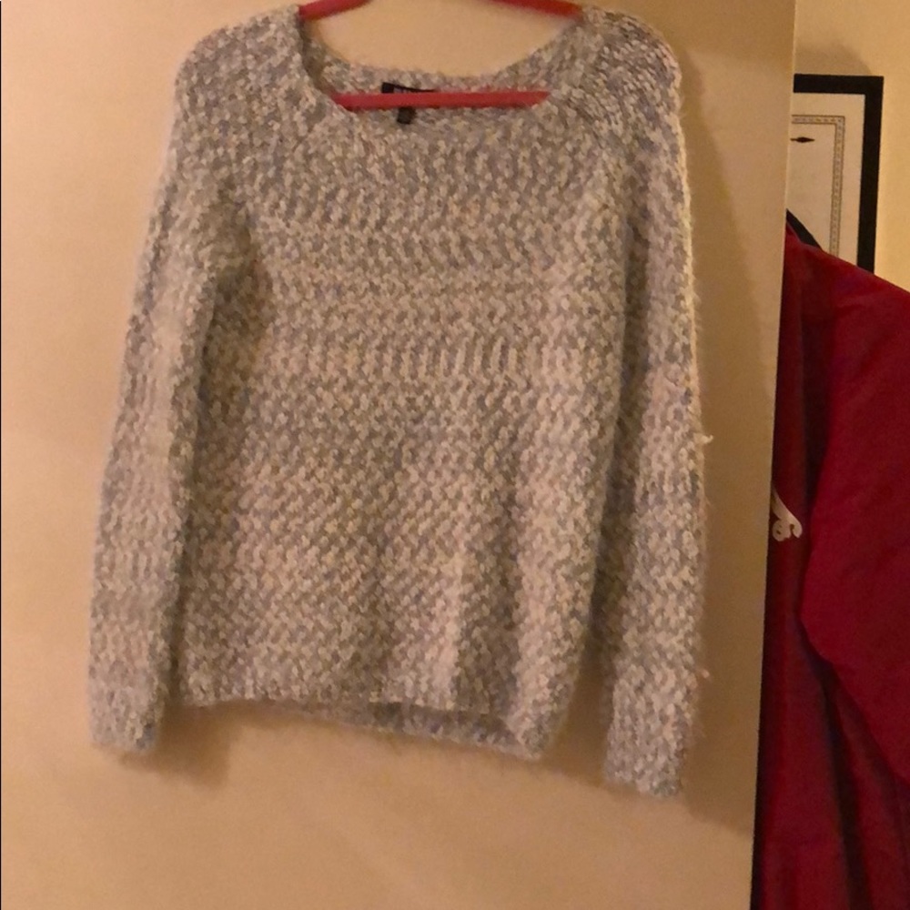Blue & White Knitted Sweater